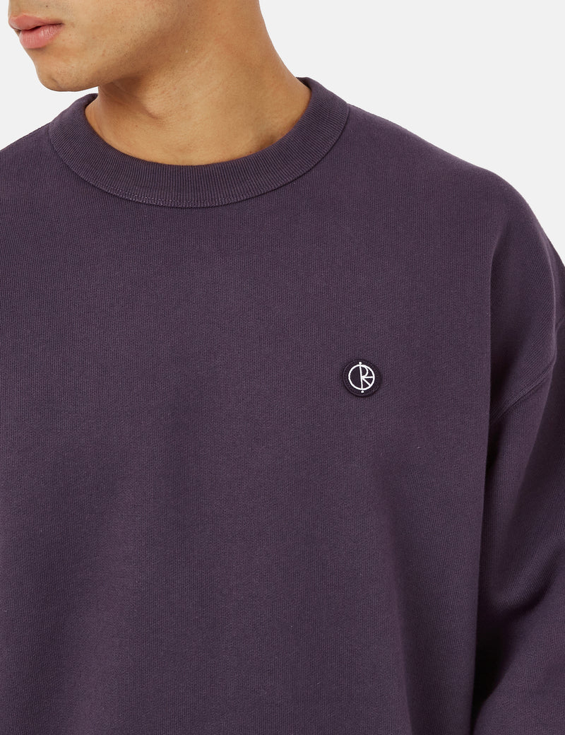 Polar Skate Co. Patch Crewneck Sweatshirt - Dark Violet