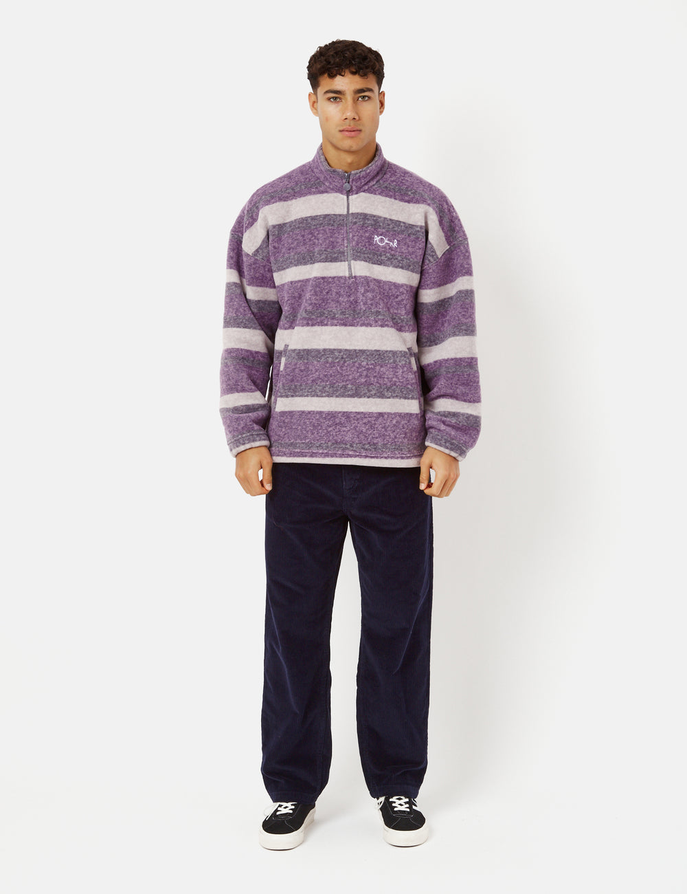 Polar Skate Co. Stripe Fleece Pullover - Light Purple I Urban