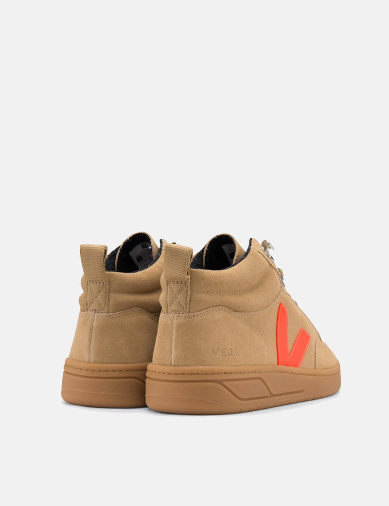 Veja Roraima Bastille Suede Trainers - Desert/Orange/Natural