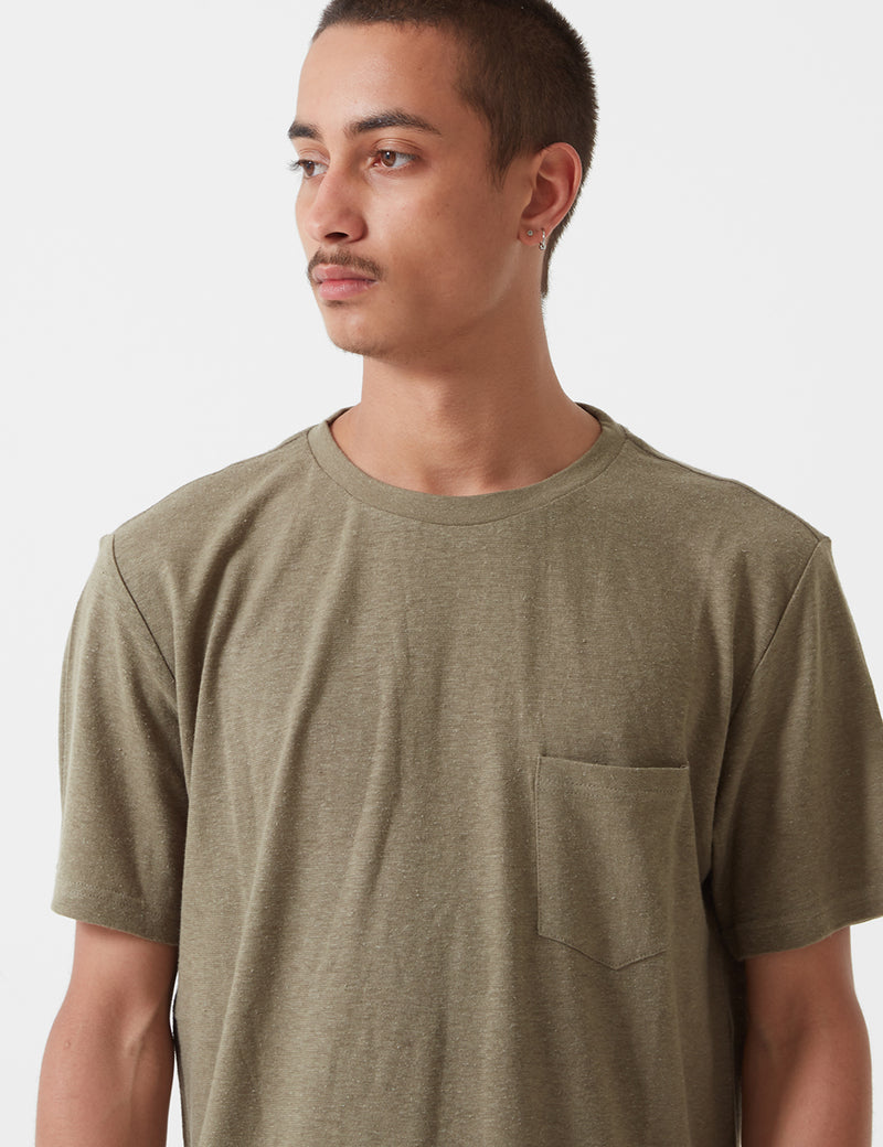 Satta Hemp Pocket T-Shirt - Seafoam Green