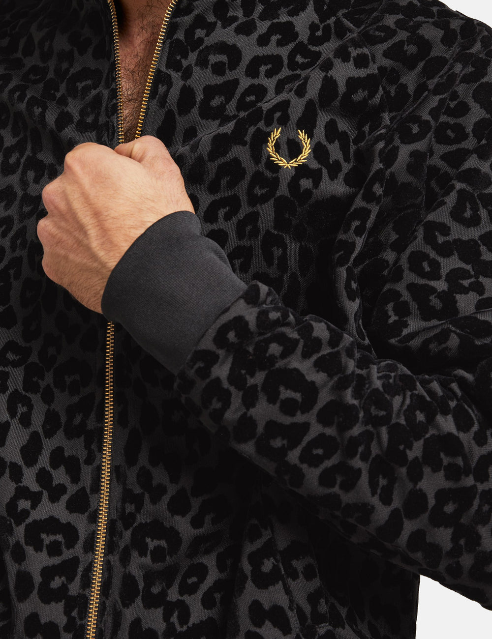 Fred Perry x Miles Kane Leopard Track Jacket - Leopard | URBAN EXCESS.