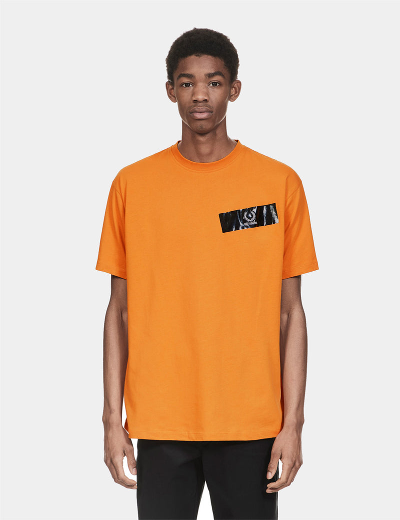 Fred Perry x Raf Simons Tape Detail T-Shirt- Golden Orange