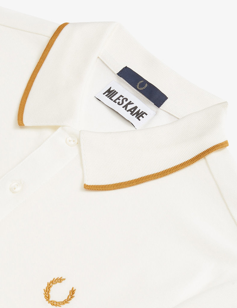 Fred Perry x Miles Kane Fine Tipped Pique Shirt - Snow White