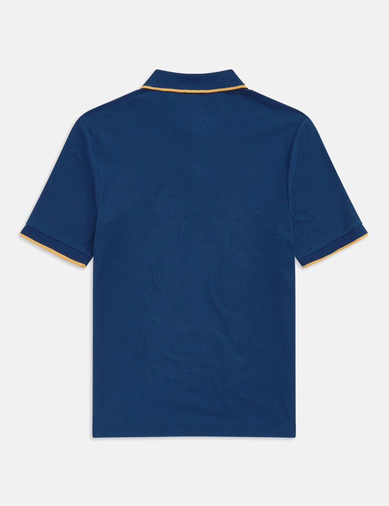 Fred Perry x Miles Kane Fine Tipped Pique Shirt - Deep Marine Blue