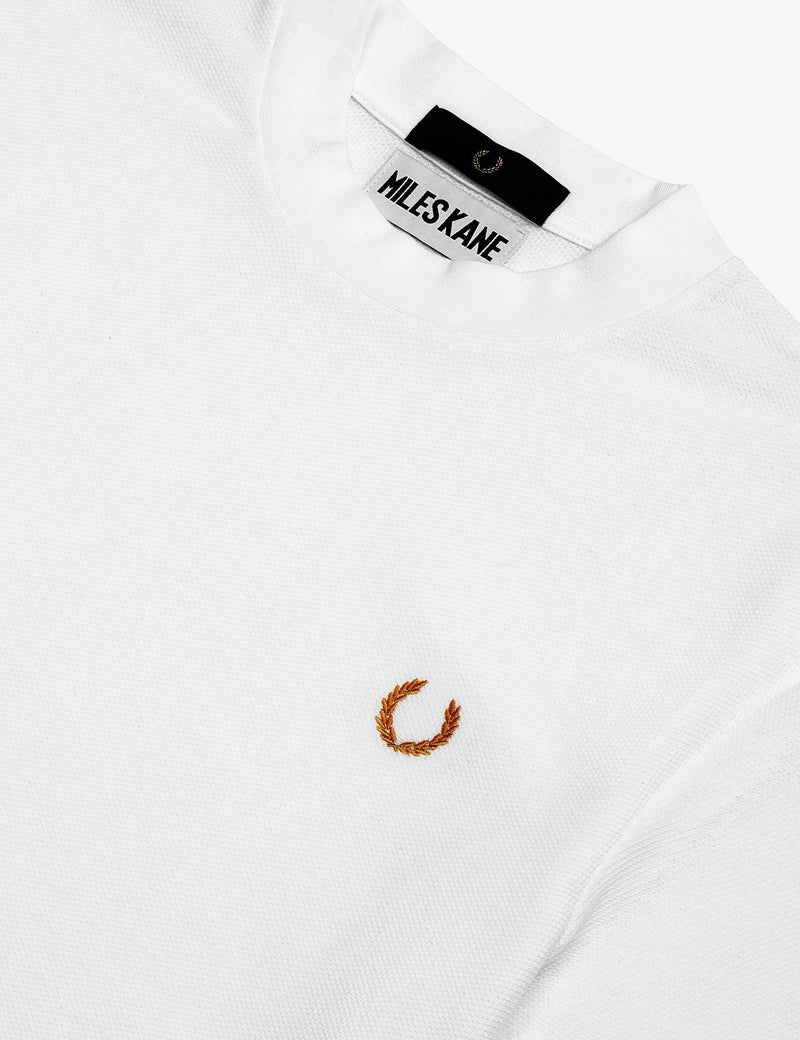 Fred Perry x Miles Turtleneck Pique T-Shirt - White