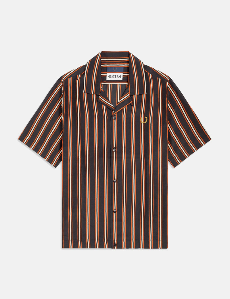 Fred Perry x Miles Kane Stripe Print Bowling Shirt - Miles Stripe