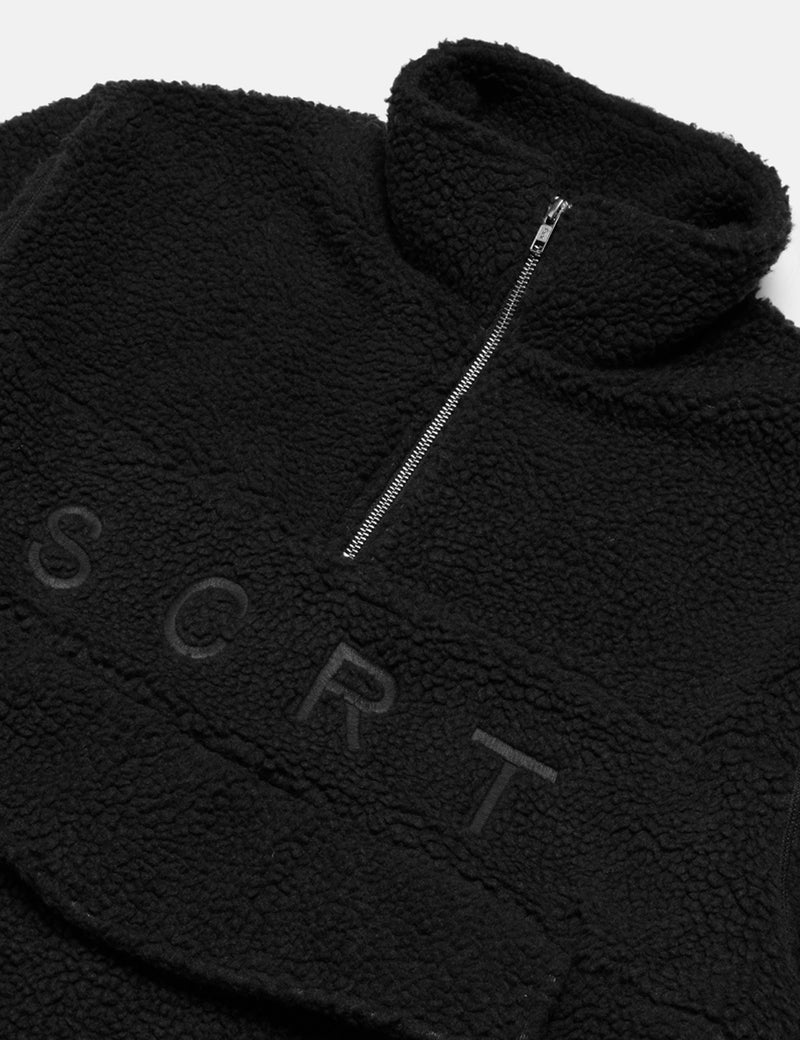 SCRT Sherpa Pouch Fleece Sweatshirt - Black