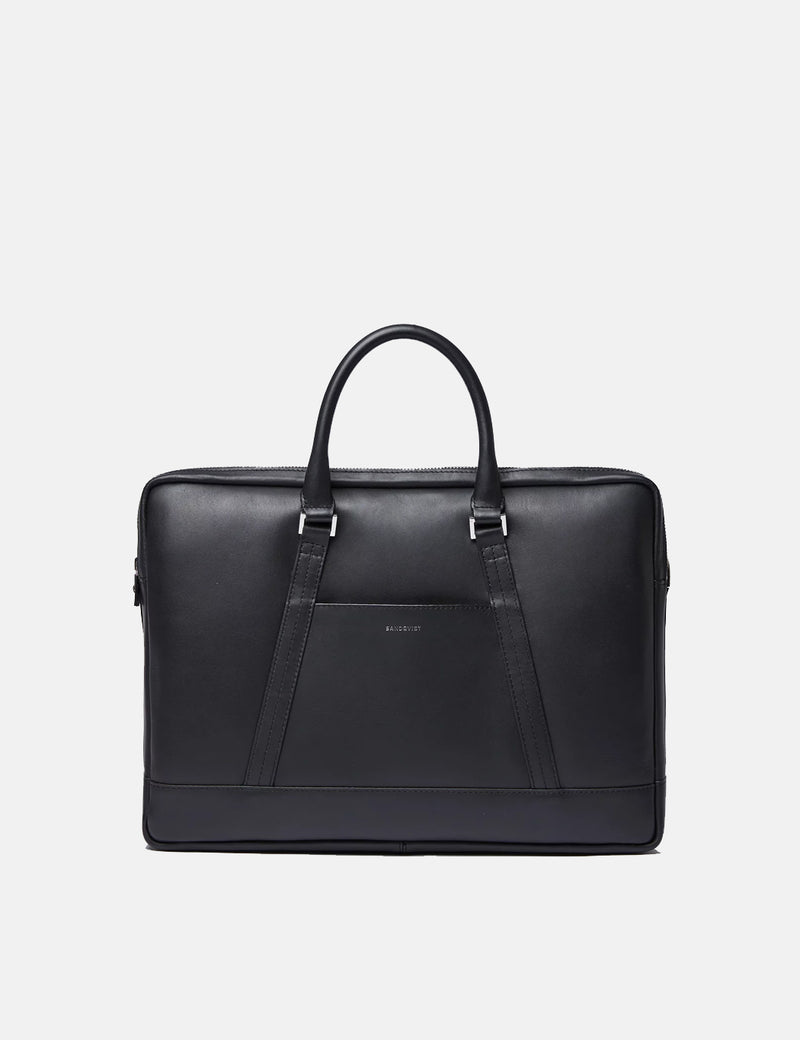 Sandqvist Melker Briefcase (Leather) - Black