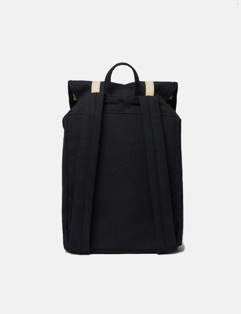 Sandqvist Stig Backpack - Black/Natural Leather