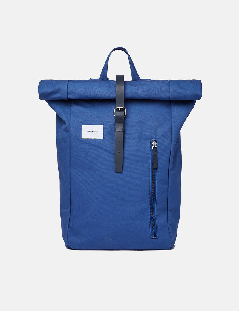 Sandqvist Dante Backpack - Blue/Blue Leather