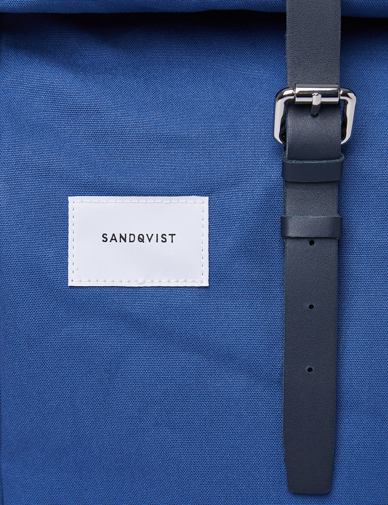 Sandqvist Dante Backpack - Blue/Blue Leather