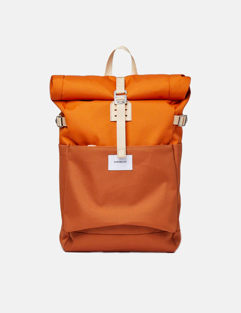 Sandqvist Ilon Backpack - Burnt Orange/Natural Leather