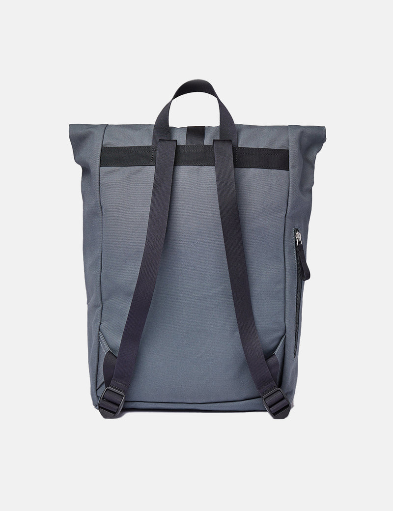 Sandqvist Kaj Rolltop Backpack (Organic/Recycled)  - Dark Slate/Navy Blue