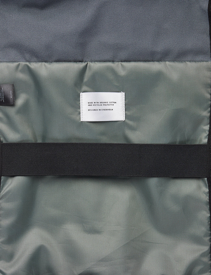 Sandqvist Kaj Rolltop Backpack (Organic/Recycled)  - Dark Slate/Navy Blue