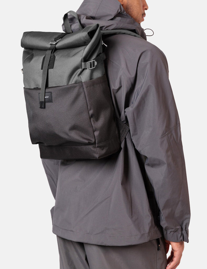 Sandqvist Ilon Rolltop Backpack (Recycled Poly) - Multi Dark Grey