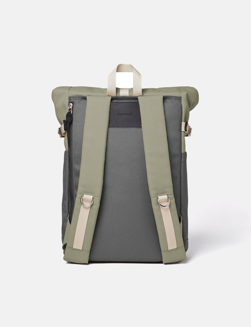 Sandqvist Ilon Rolltop Backpack (Recycled Poly) - Multi Dew Green