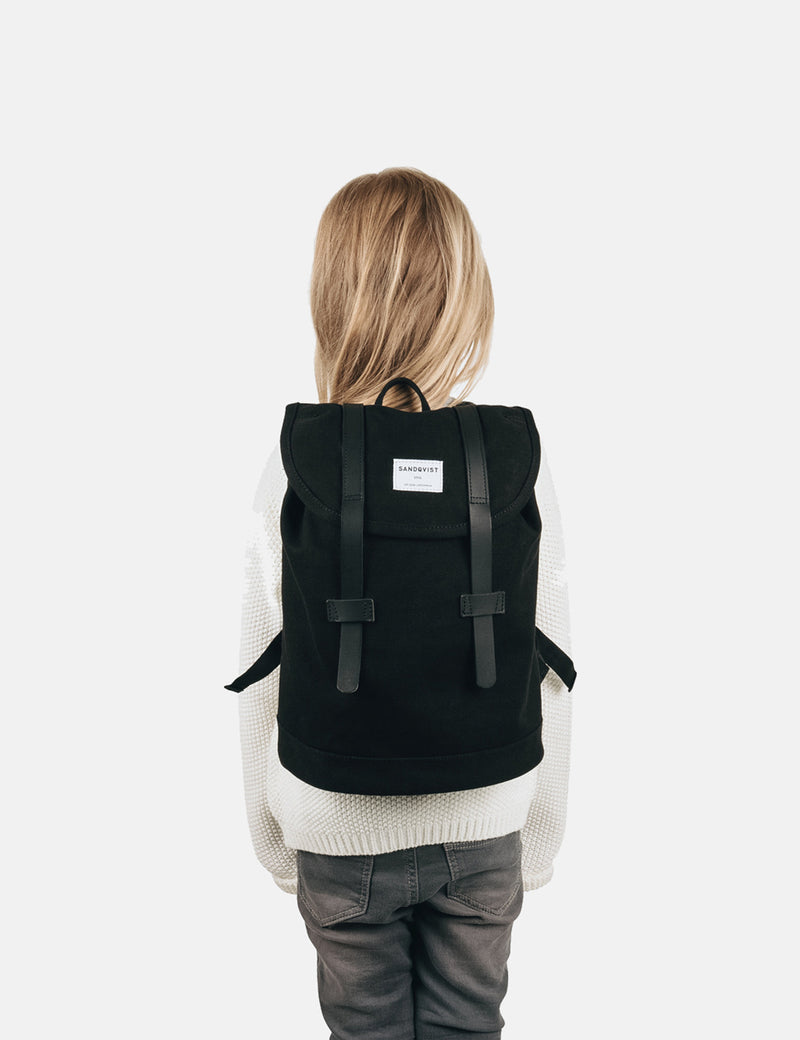 Sandqvist Stig Mini Backpack (Canvas) - Black
