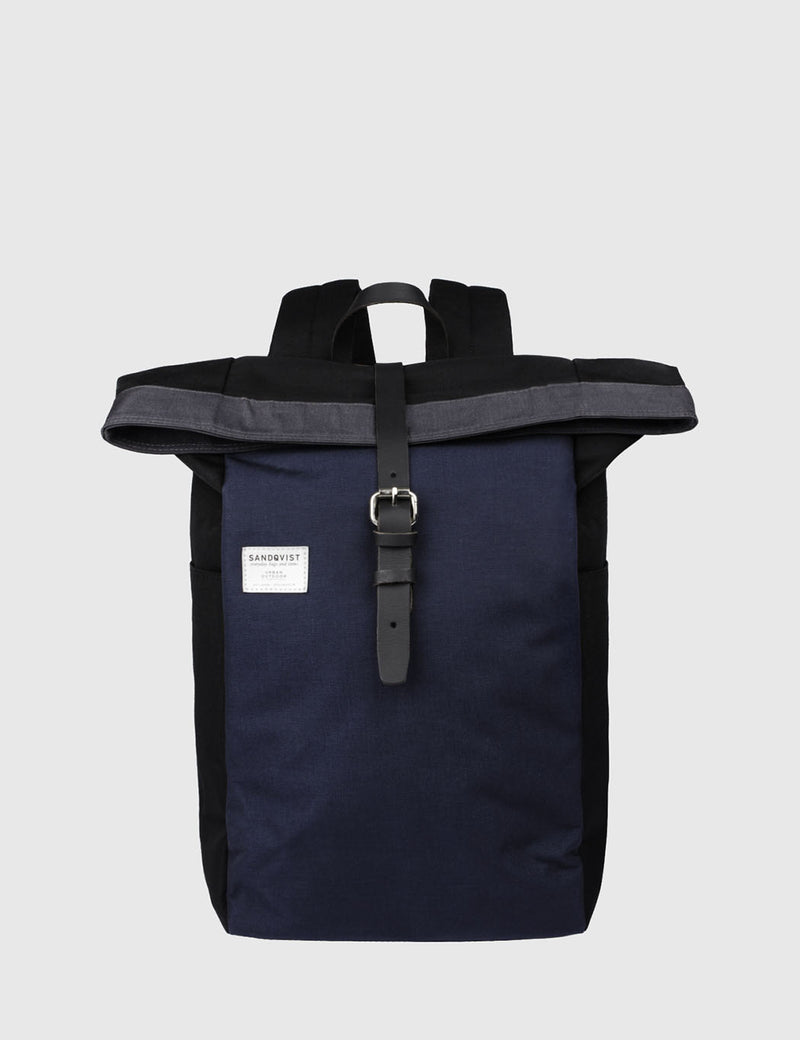 Sandqvist Silas Backpack (Canvas) - Multi/Black/Blue/Grey