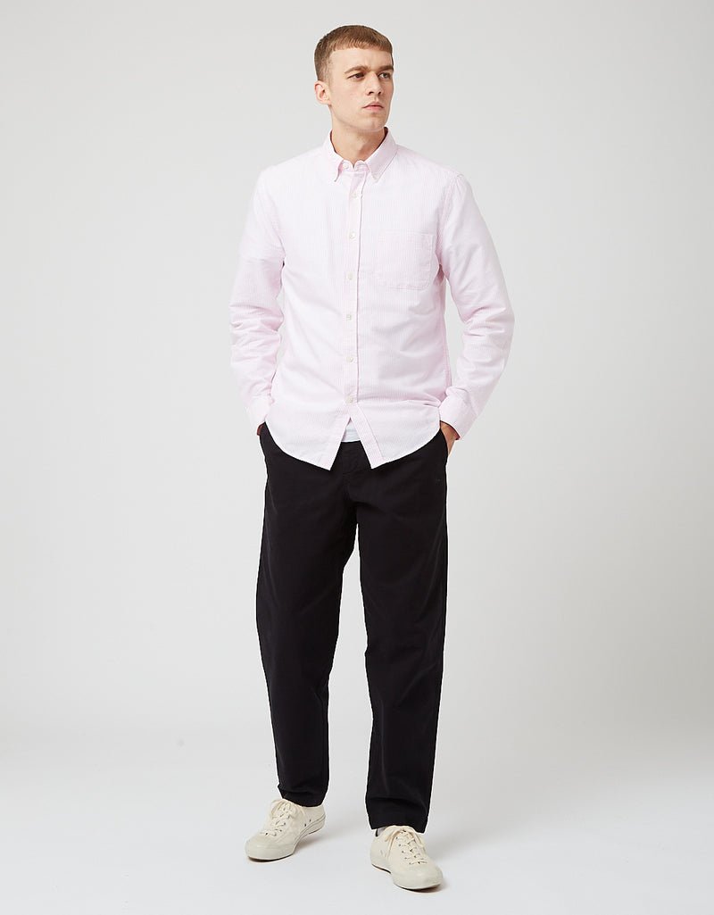 Portuguese Flannel Belavista Stripe Shirt - Pink