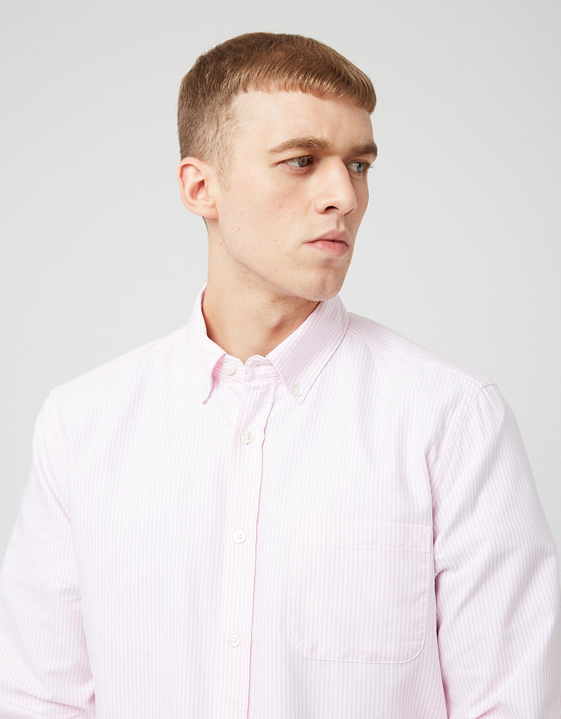 Portuguese Flannel Belavista Stripe Shirt - Pink