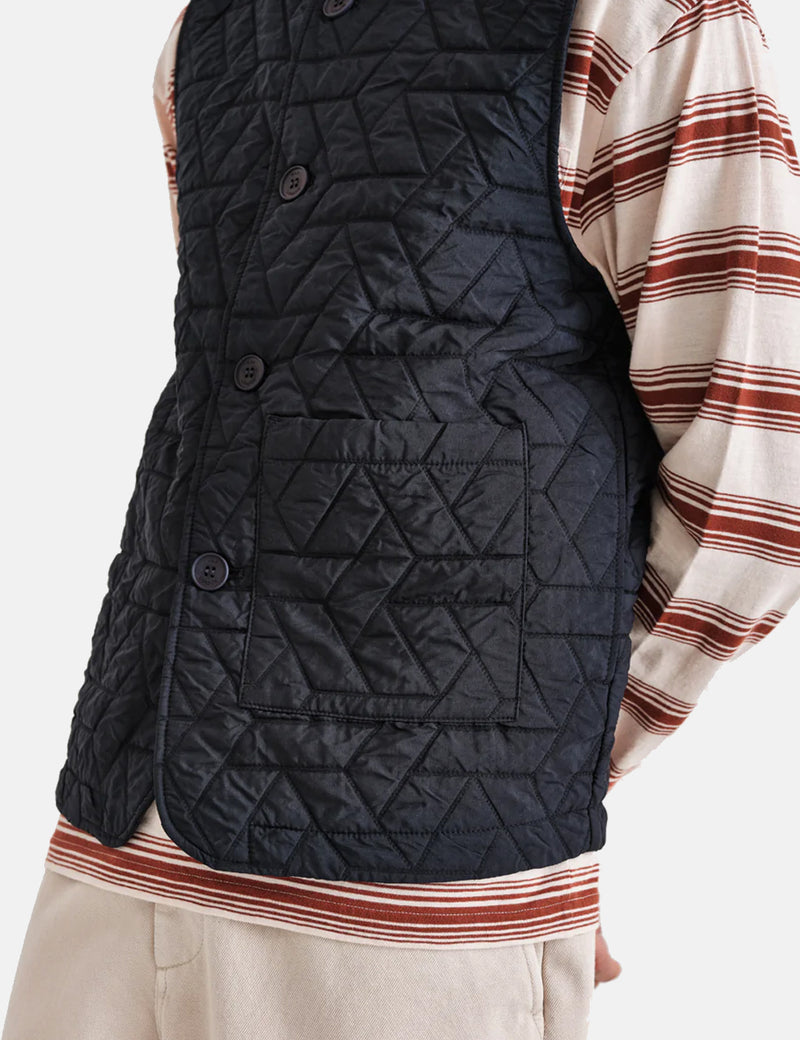 Wax London Timb Quilted Vest (Recycled) - Navy Blue