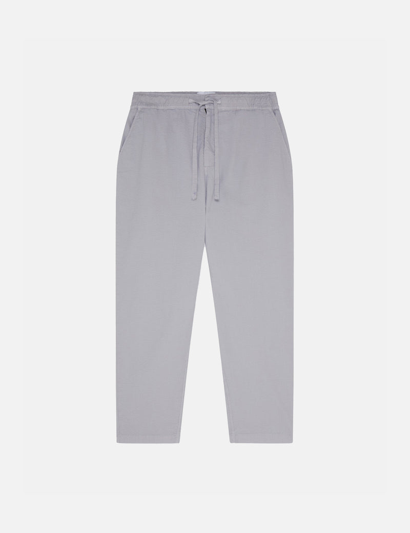 Wax London Kurt Seersucker Trouser (Tapered) - Grey Violet