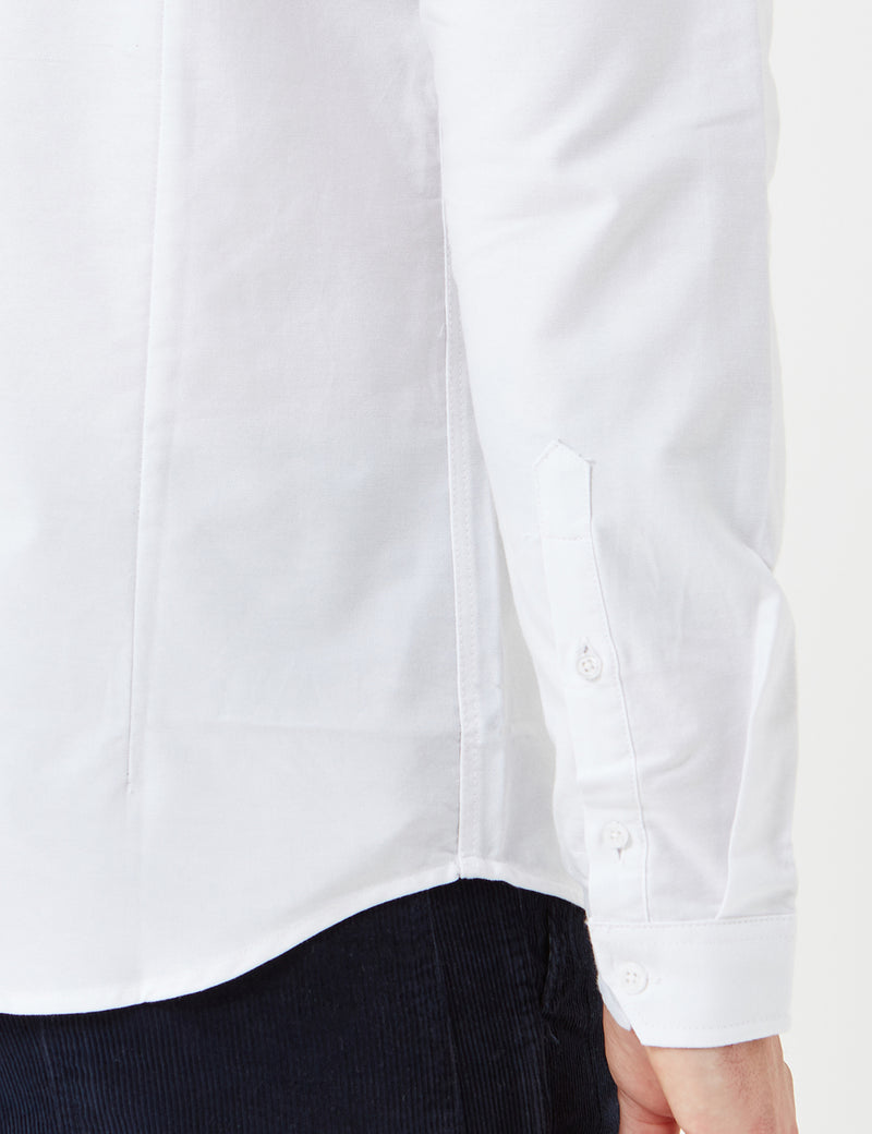 Suit Grandad Oxford Shirt - White
