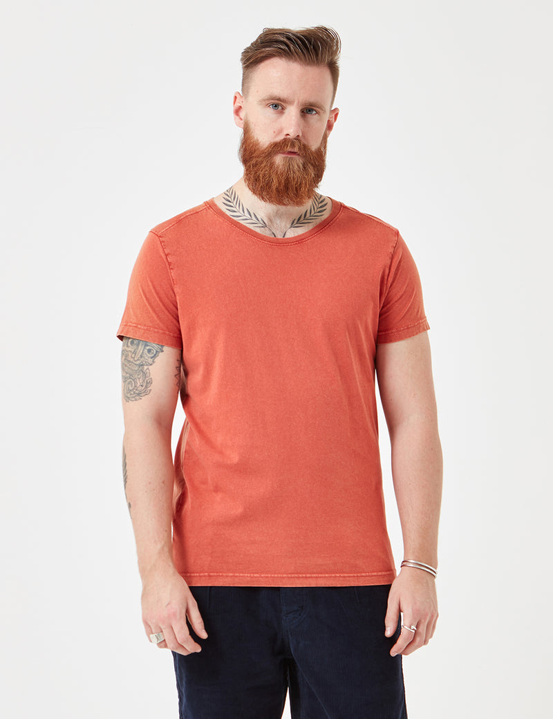 Suit Bart Sun Bleached T-Shirt - Dusty Orange
