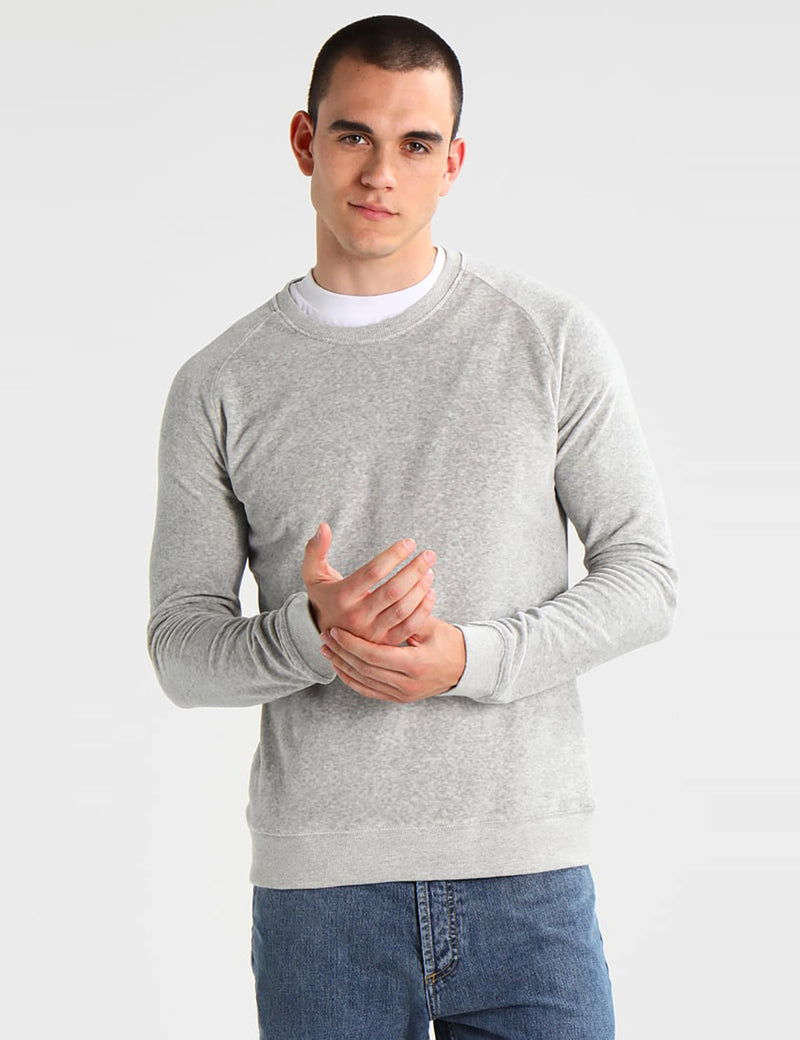 Suit Denmark Herman Velour Sweatshirt - Light Grey