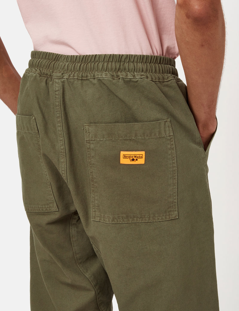 Service Works Classic Chef Pants (Canvas) - Olive Green