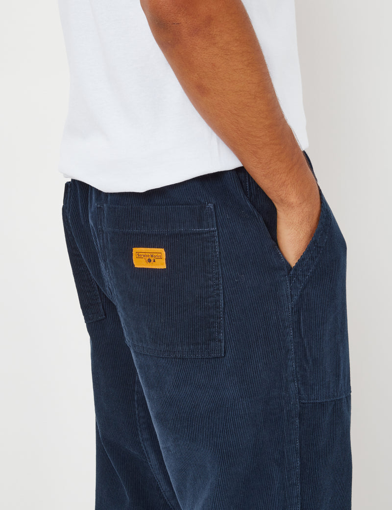 Service Works Classic Chef Pants (Cord) - Navy Blue