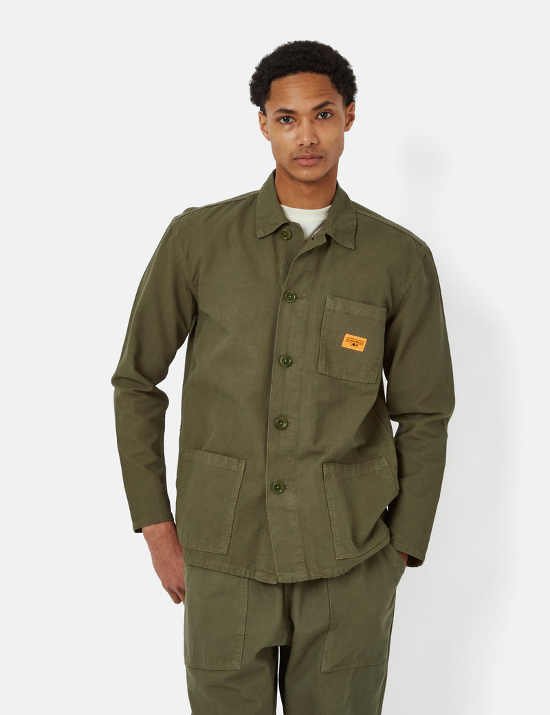 Service Works Coverall Jacket (Canvas) - Olive Green