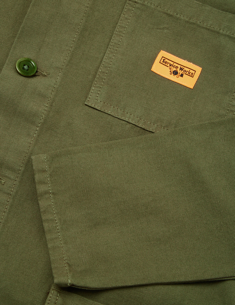 Service Works Coverall Jacket (Canvas) - Olive Green