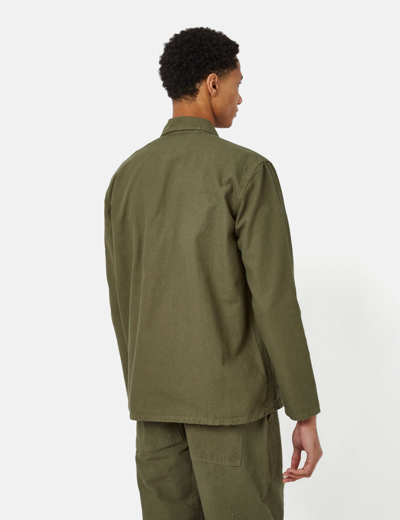 Service Works Coverall Jacket (Canvas) - Olive Green