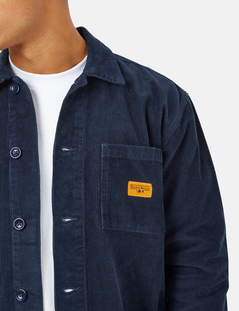 Service Works Coverall Jacket (Cord) - Navy Blue