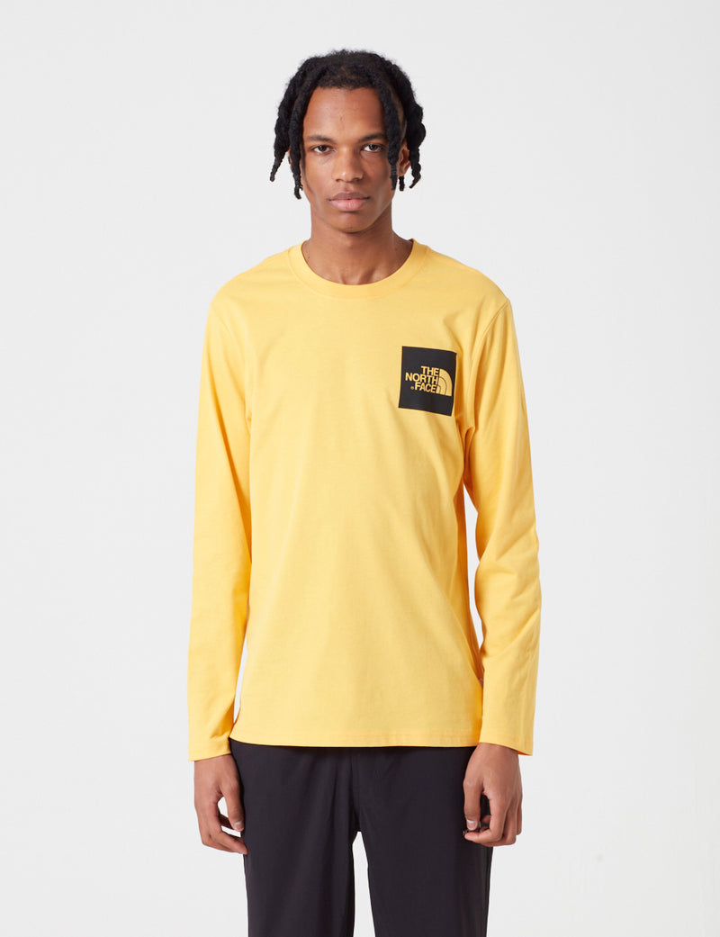 North Face Fine Long Sleeve T-Shirt - TNF Yellow