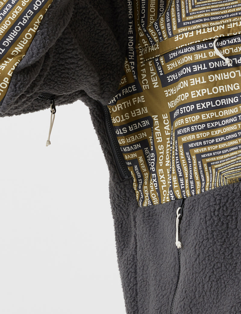 North Face Denali LCD Capsule Print Fleece Sweater - Asphalt Grey