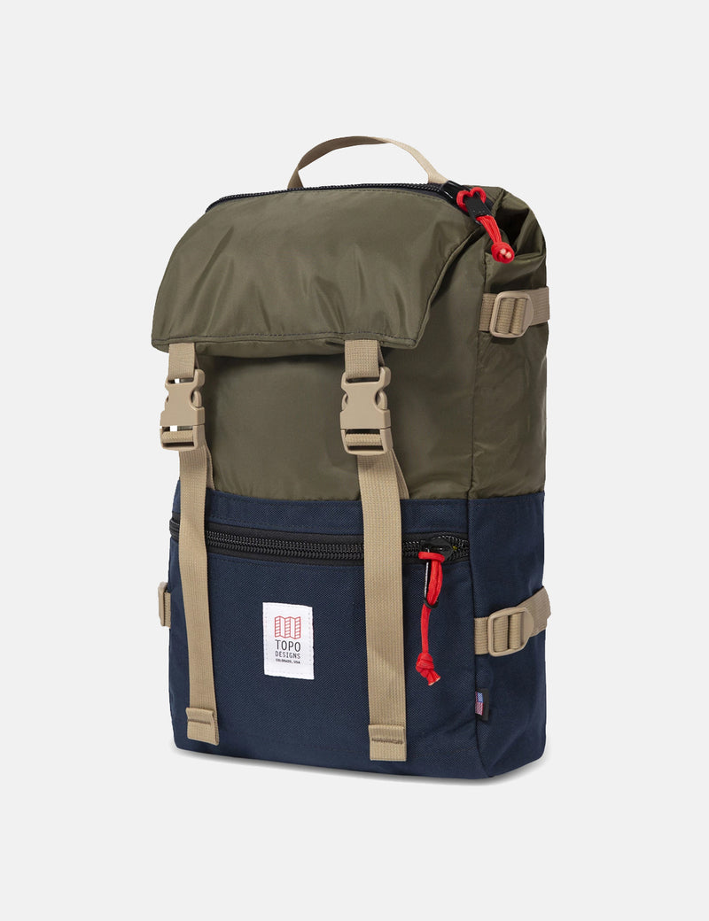 Topo Designs Rover Pack - OliveGreen /Navy Blue