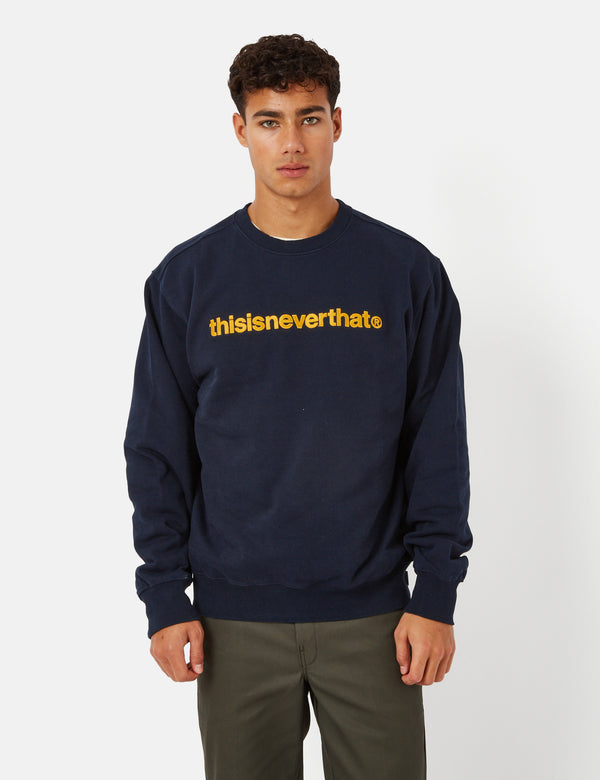 Thisisneverthat T-Logo Crewneck Sweatshirt - Navy Blue