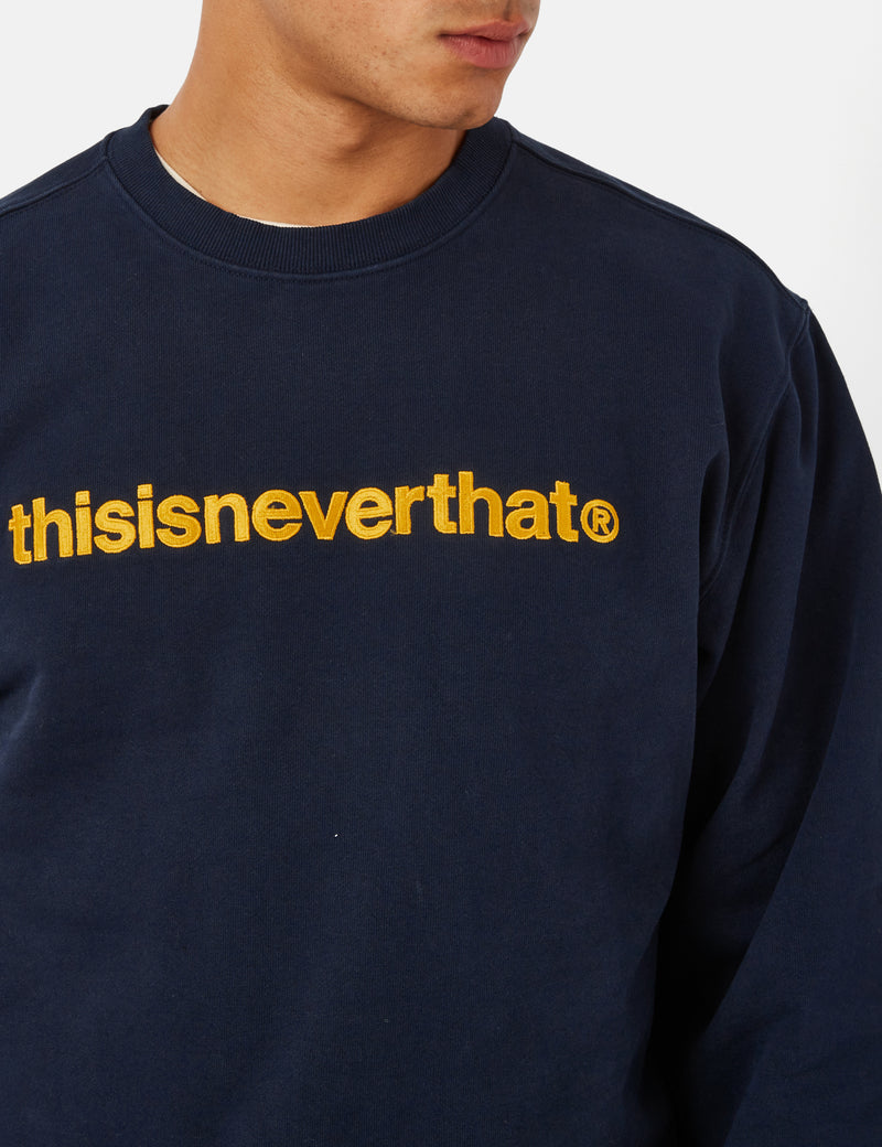 Thisisneverthat T-Logo Crewneck Sweatshirt - Navy Blue