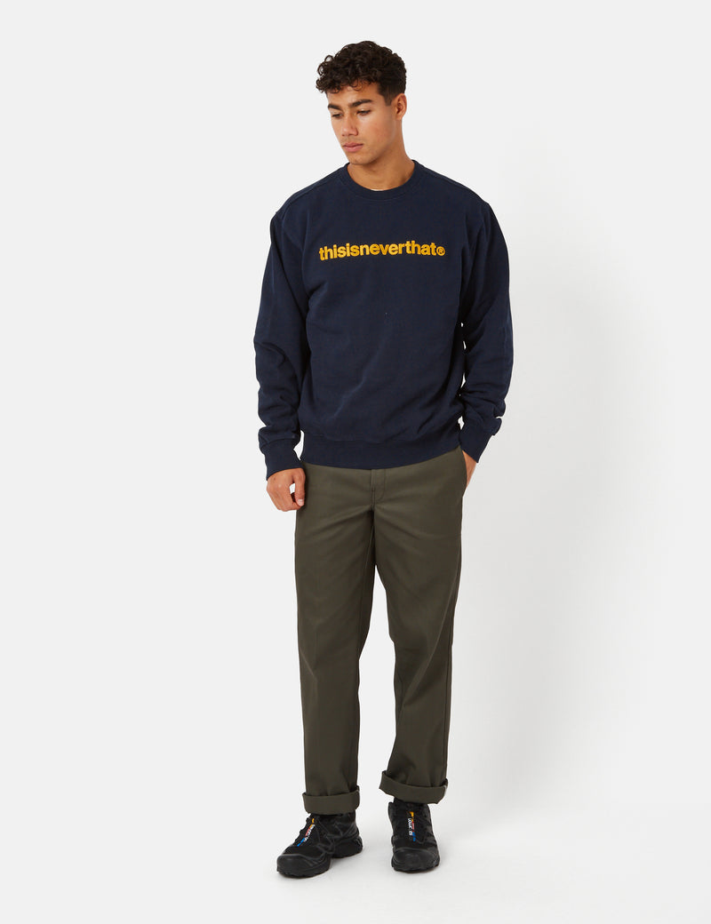 Thisisneverthat T-Logo Crewneck Sweatshirt - Navy Blue