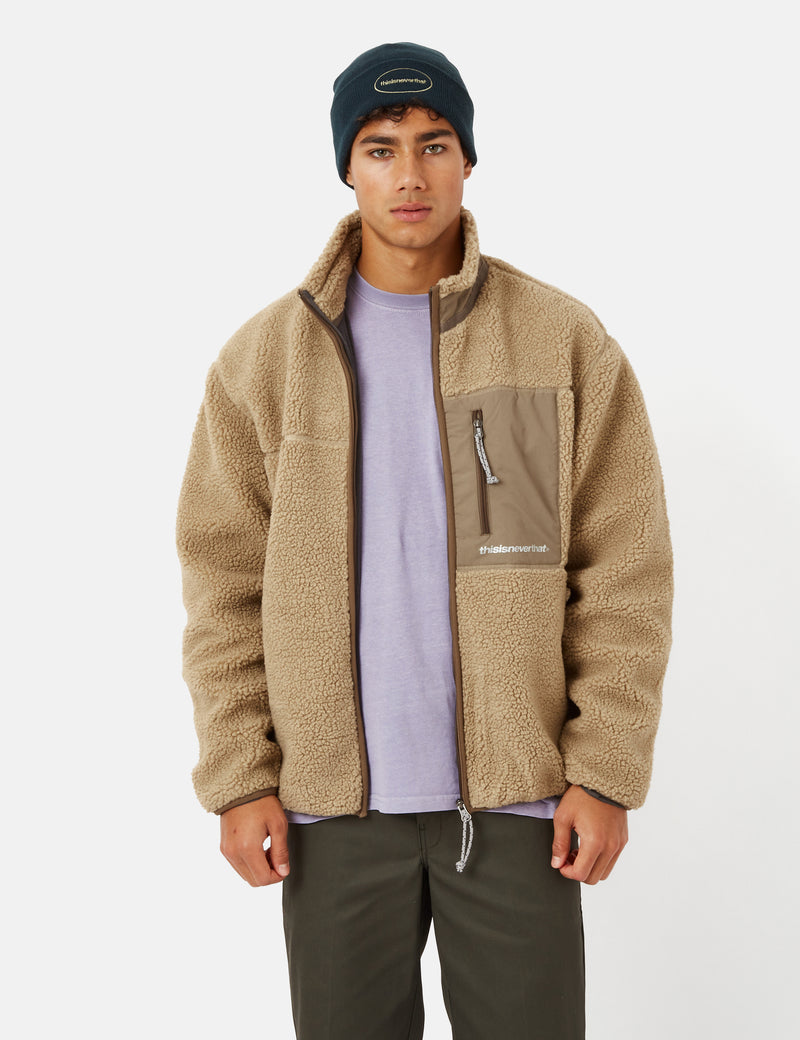 Thisisneverthat SP Sherpa Fleece Jacket - Beige