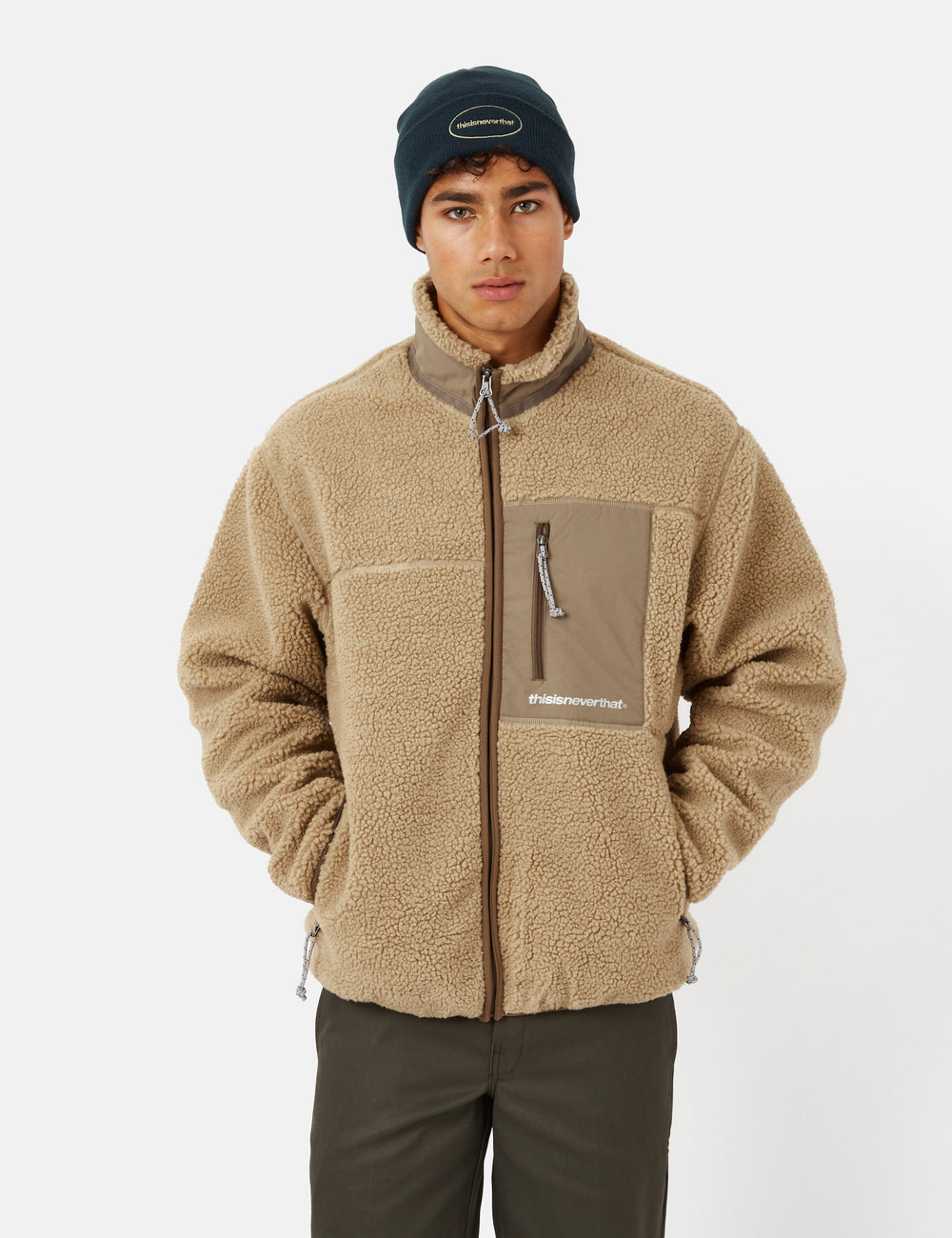 Thisisneverthat SP Sherpa Fleece Jacket - Beige