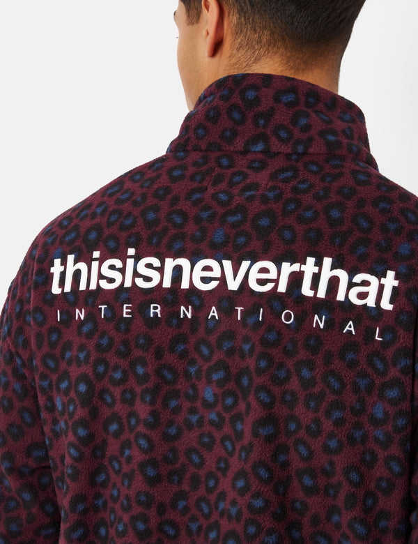 Thisisneverthat INTL. Fleece Jacket - Leopard Blue