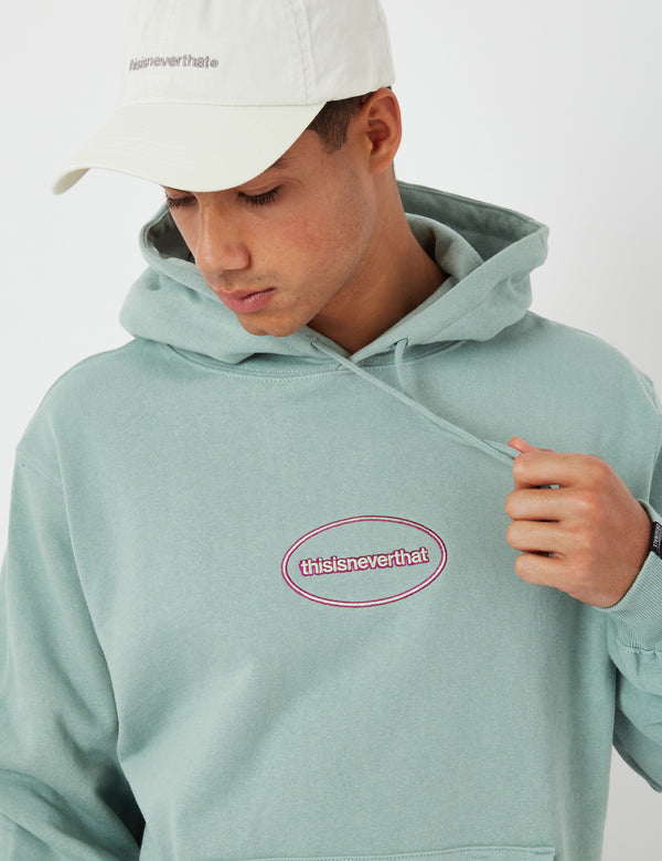 Thisisneverthat ET-Logo Hooded Sweatshirt - Light Teal