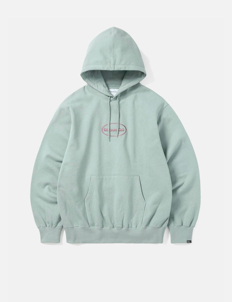 Thisisneverthat ET-Logo Hooded Sweatshirt - Light Teal