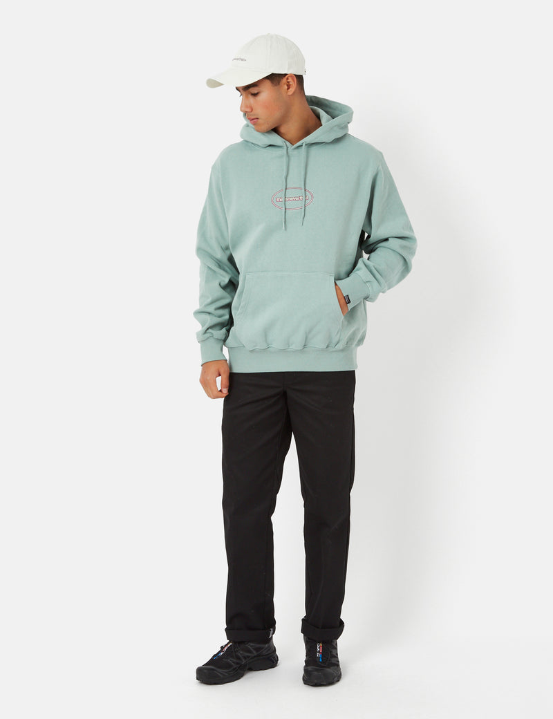 Thisisneverthat ET-Logo Hooded Sweatshirt - Light Teal