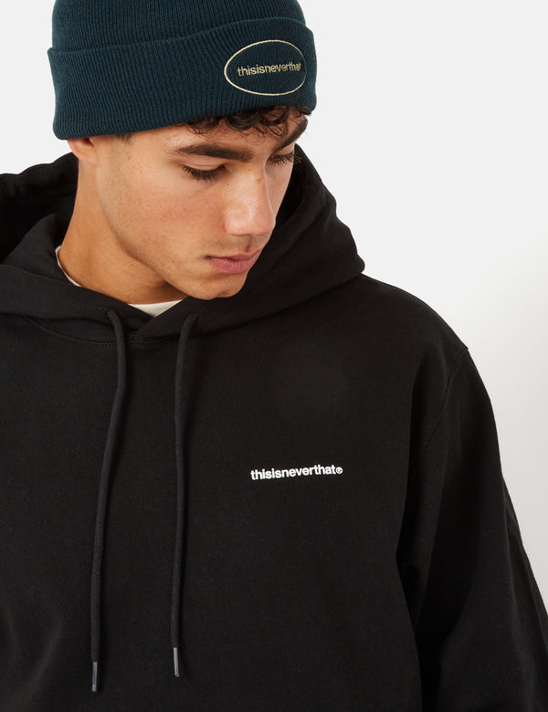 Thisisneverthat Basic T-Logo Hooded Sweatshirt - Black