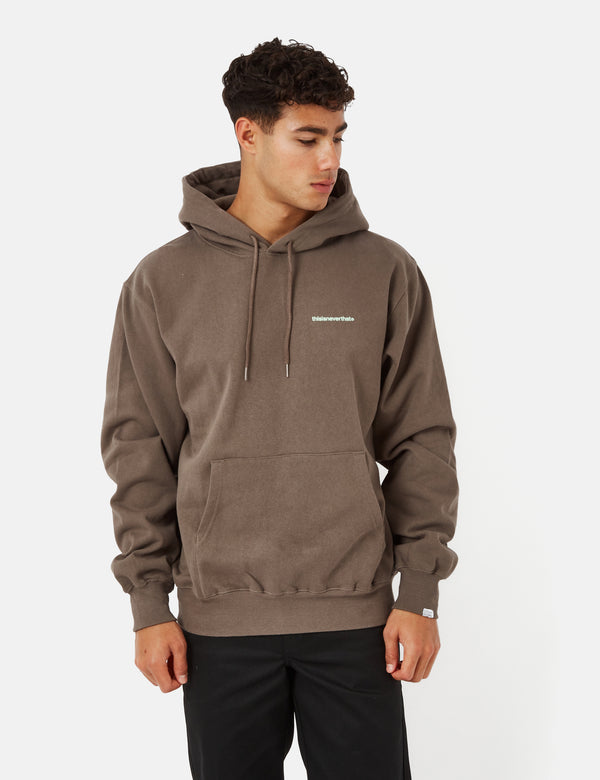 Thisisneverthat Basic T-Logo Hooded Sweatshirt - Dark Mocha Brown