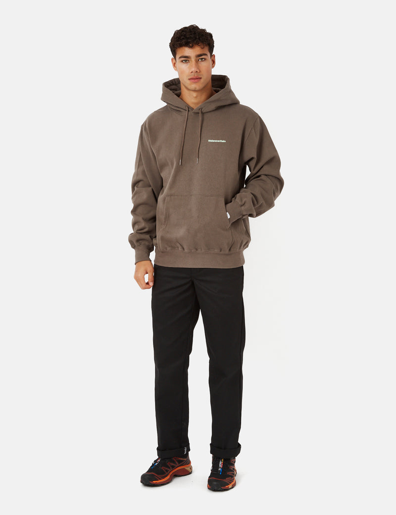 Thisisneverthat Basic T-Logo Hooded Sweatshirt - Dark Mocha Brown